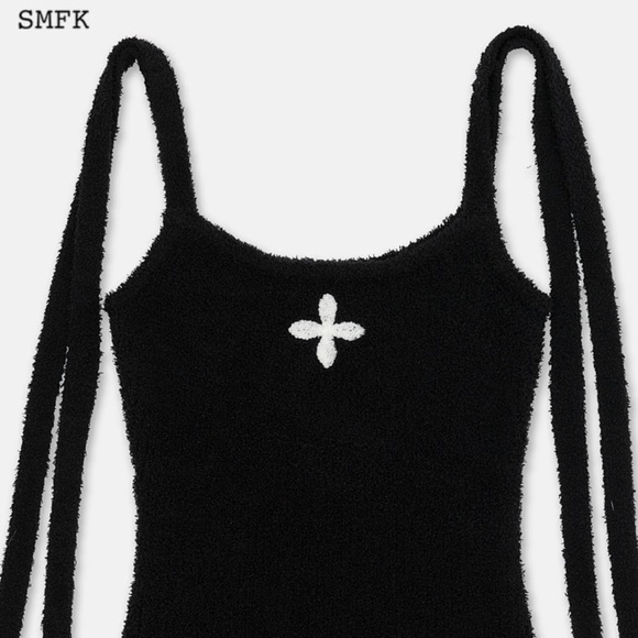 SMFK STRAY WANDERING SAVAGE KNITTED HALTER DRESS Size S - Picture 4 of 7